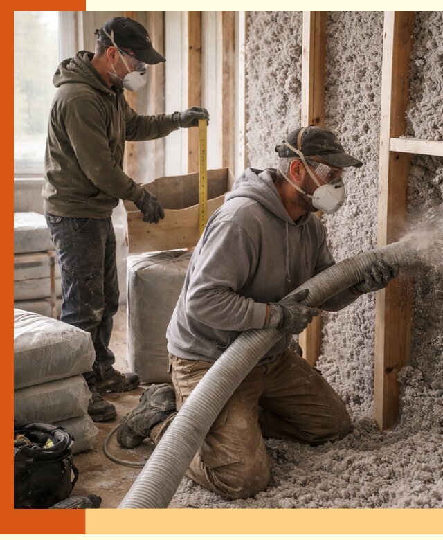 Утепление таунхауса эковатой в Старой Руссе для максимально теплых стен