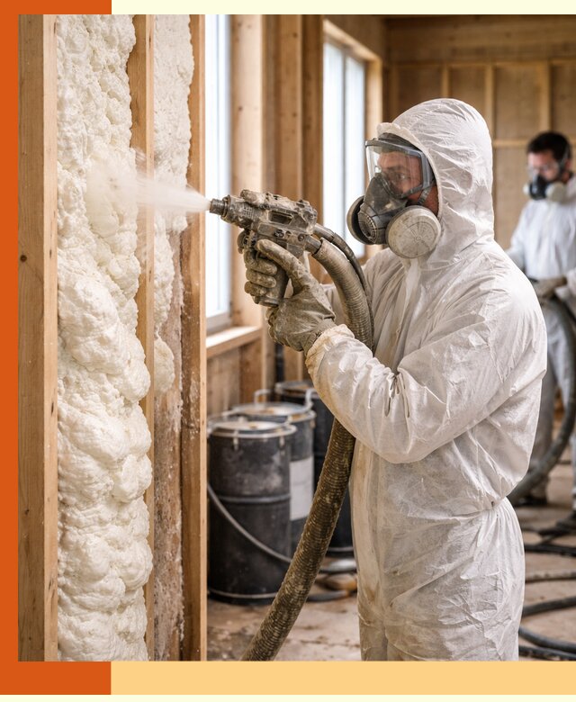 Утепление каркасного дома пенополиуретаном в Старой Руссе