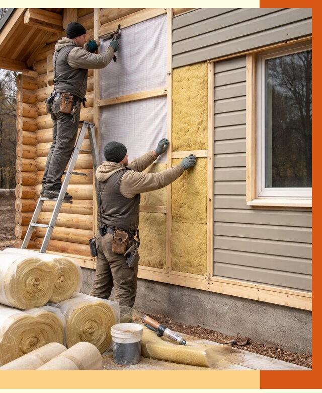 Утепление деревянного дома в Старой Руссе от 6318 руб./м2 — заказать работы | ТепломастерСрс