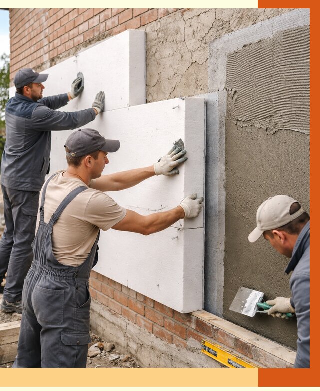 Утепление кирпичного дома в Старой Руссе от 4280 руб. под ключ | ТепломастерСрс