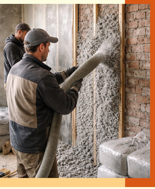 Утепление кирпичного дома эковатой в Старой Руссе от 2395 руб./м² | ТепломастерСрс