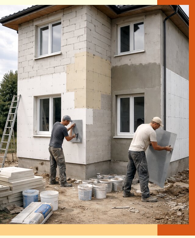 Утепление дома из газобетона в Старой Руссе от 4280 руб./м² — заказать у ТепломастерСрс