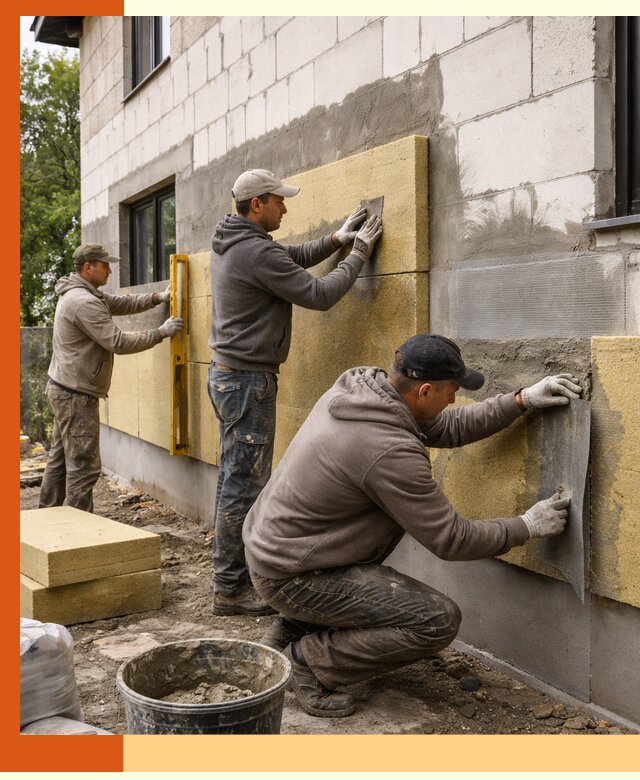 Утепление дома из газобетона в Старой Руссе качественно и долговечно