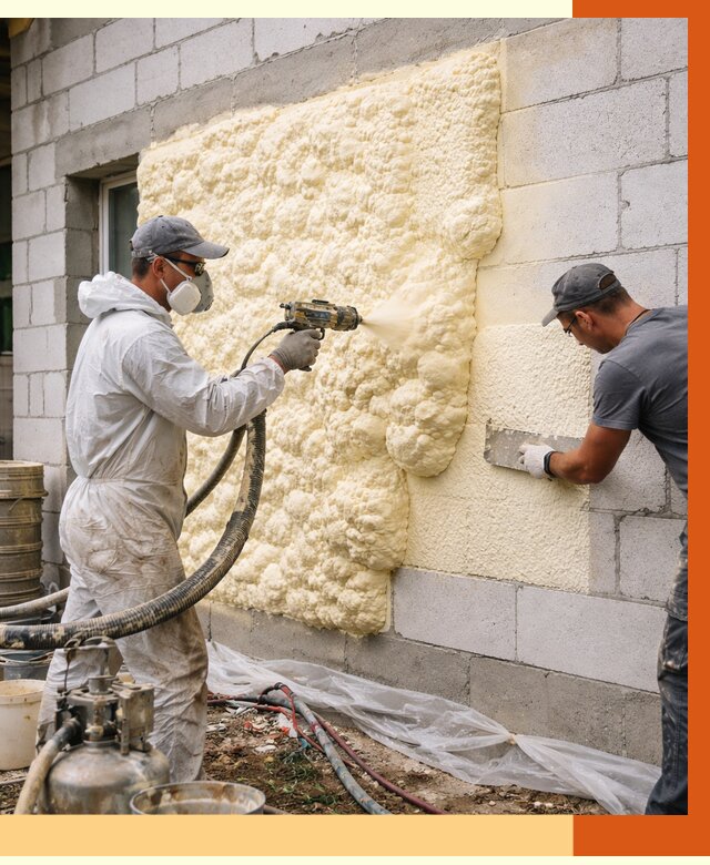 Утепление дома из газобетона ППУ в Старой Руссе от 4891 руб./м² под ключ | ТепломастерСрс