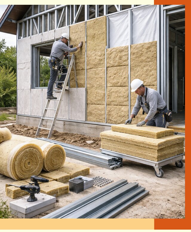 Утепление дома из ЛСТК в Старой Руссе от 5299 руб./м² — профессионально | ТепломастерСрс