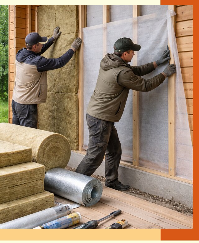 Утепление дома из двойного бруса в Старой Руссе от 4891 руб./м² — ТепломастерСрс под ключ