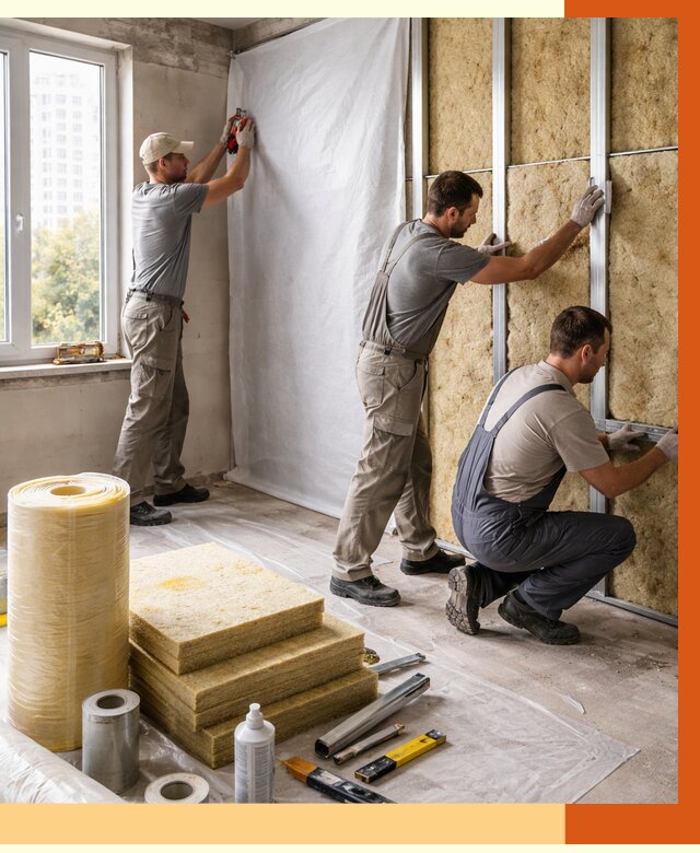 Утепление квартиры в Старой Руссе от 4586 руб/м2 — утеплить квартиру изнутри и снаружи | ТепломастерСрс