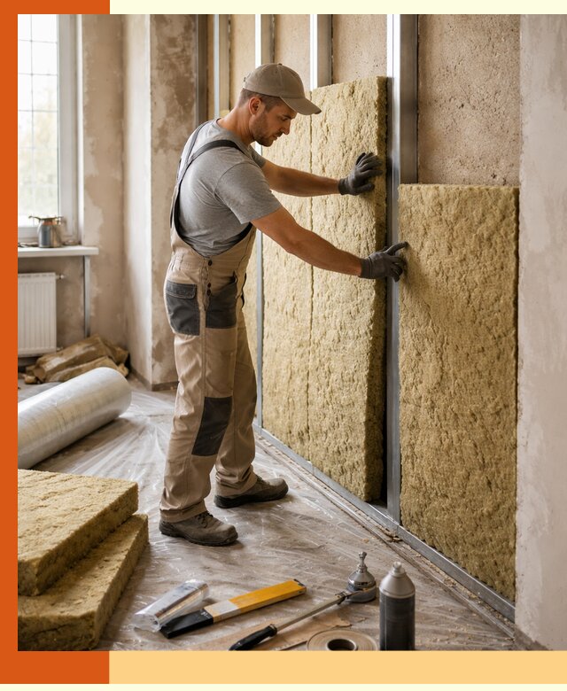 Утепление квартиры в Старой Руссе — комплексная теплоизоляция стен и полов