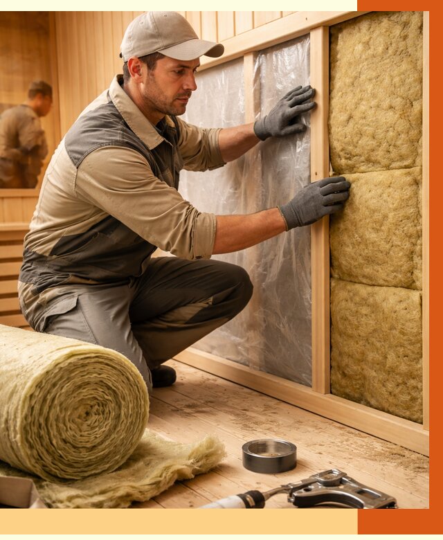 Утепление сауны изнутри в Старой Руссе от 6624 руб. за м2 | ППУ, под ключ — ТепломастерСрс