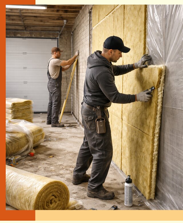 Утепление гаража под ключ в Старой Руссе — все виды теплоизоляции