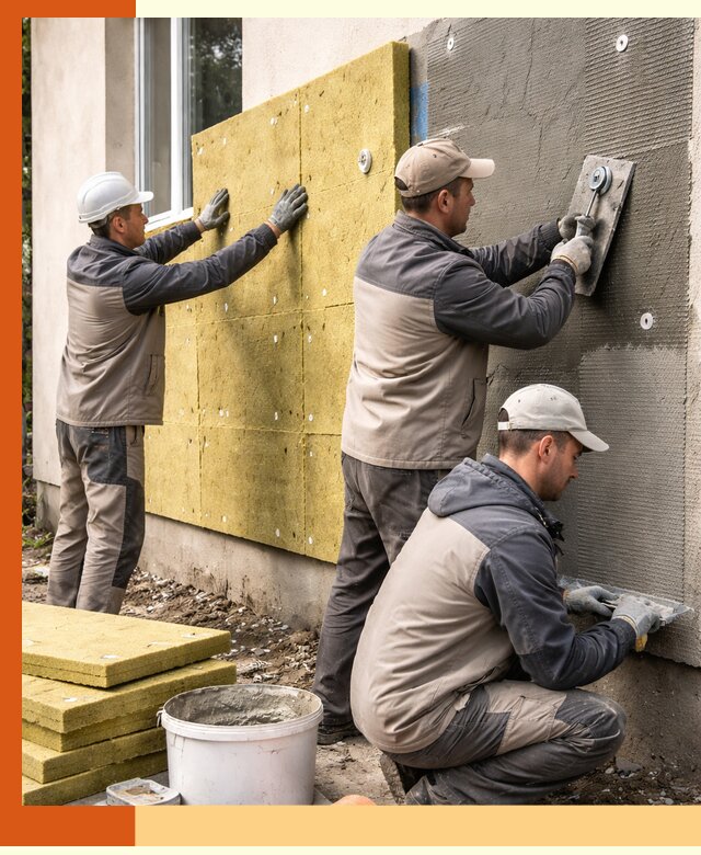 Утепление фасада под штукатурку в Старой Руссе — энергоэффективная технология