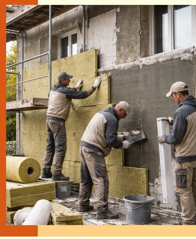 Утепление фасада зданий и домов в Старой Руссе