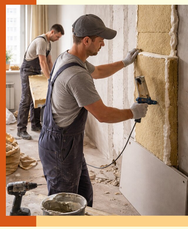 Утепление стен изнутри в Старой Руссе — качественно и эффективно