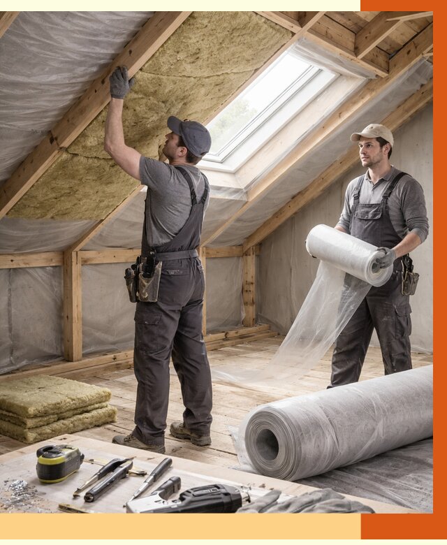 Утепление крыши изнутри мансарды в Старой Руссе от 4280 руб./м² | ТепломастерСрс