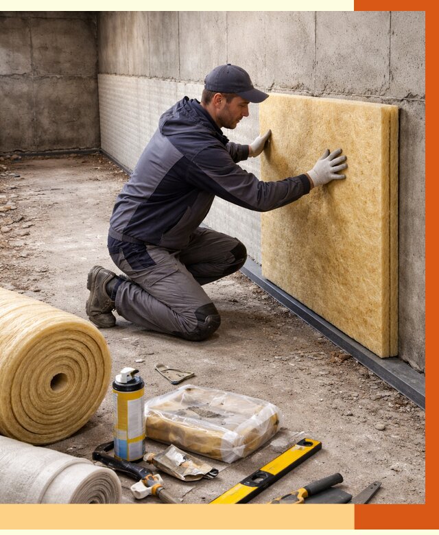 Утепление фундамента изнутри в Старой Руссе от 4280 руб./м2 — работы под ключ | ТепломастерСрс