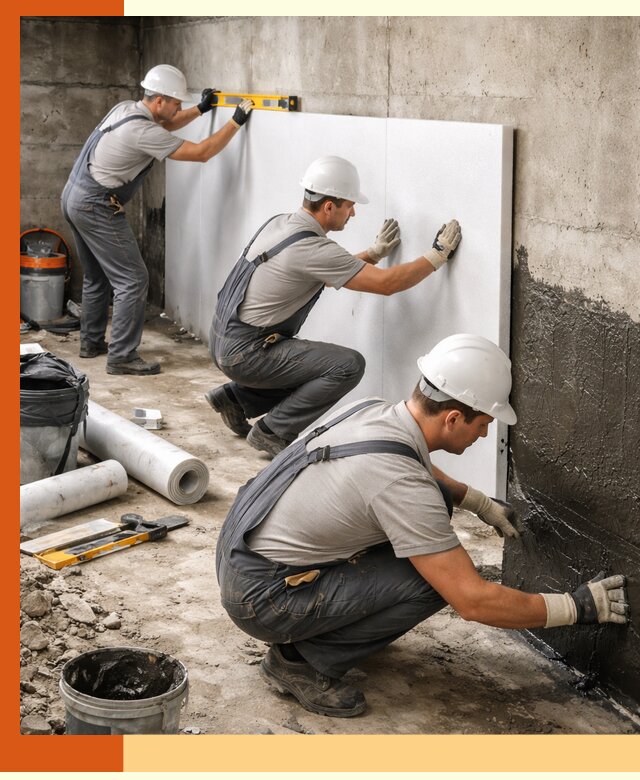 Утепление фундамента изнутри профессионально в Старой Руссе