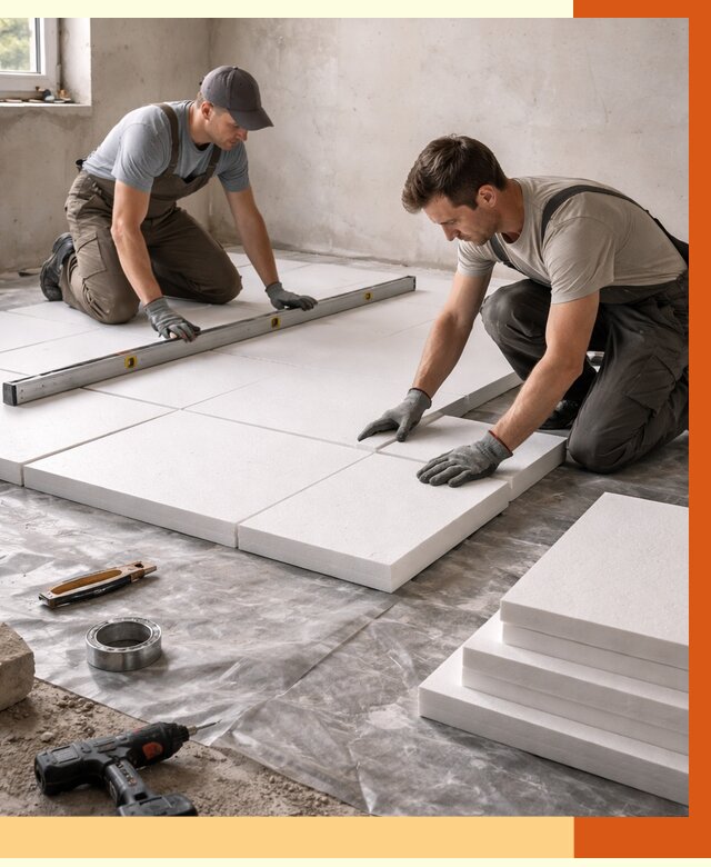 Утепление бетонного пола в Старой Руссе от 2548 руб/м2 — монтаж и цена | ТепломастерСрс