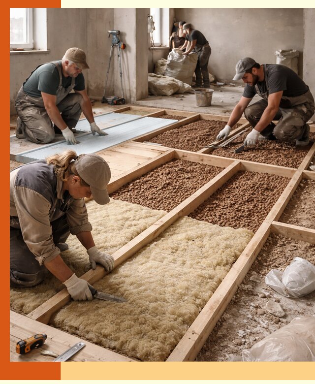 Утепление перекрытий жилых и промышленных зданий в Старой Руссе