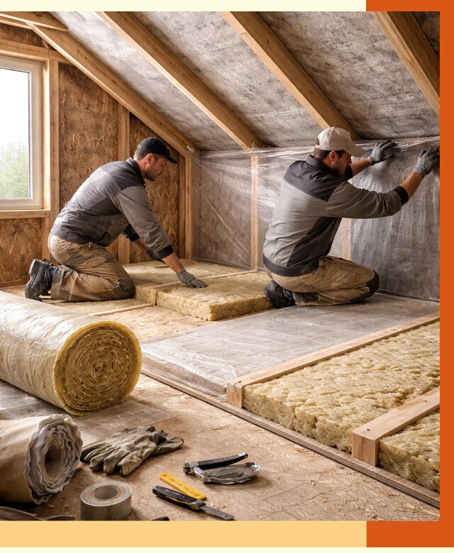 Утепление чердака в Старой Руссе от 7643 руб/м² — теплоизоляция и комплексное утепление под ключ | ТепломастерСрс