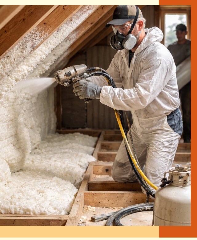 Утепление чердака ППУ в Старой Руссе от 8784 руб./м2 — услуга под ключ | ТепломастерСрс