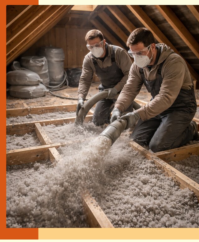 Утепление чердака эковатой в Старой Руссе — быстро и надёжно