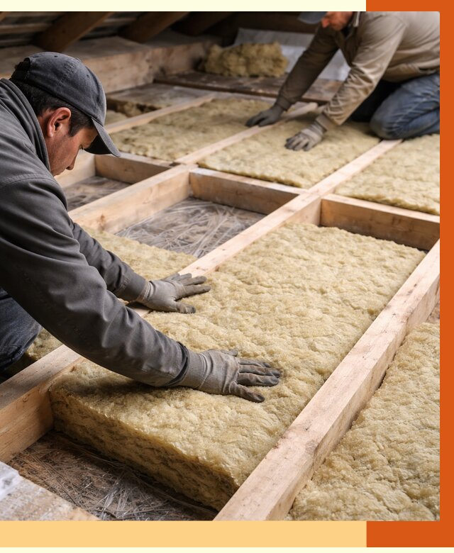 Утепление чердака минватой в Старой Руссе от 3567 руб/м2 под ключ | ТепломастерСрс