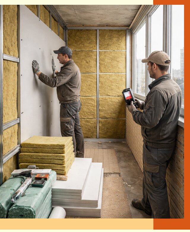 Утепление балкона в Старой Руссе от 4586 руб. под ключ | ТепломастерСрс