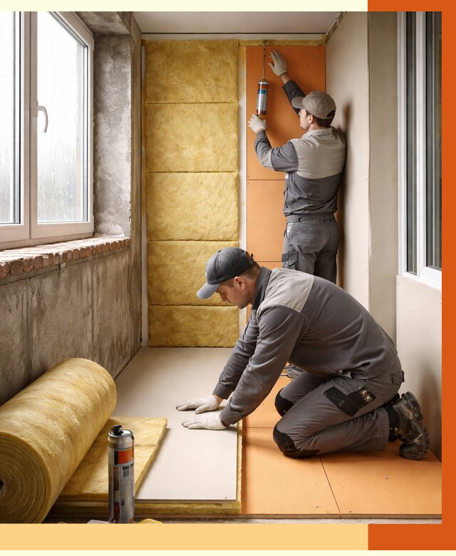 Утепление лоджии под ключ в Старой Руссе от 6624 руб/м2 — комплексное решение | ТепломастерСрс