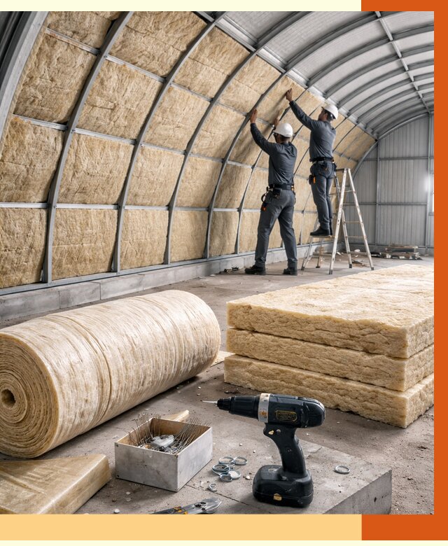 Утепление арочного ангара в Старой Руссе от 3261 руб./м2 под ключ | ТепломастерСрс