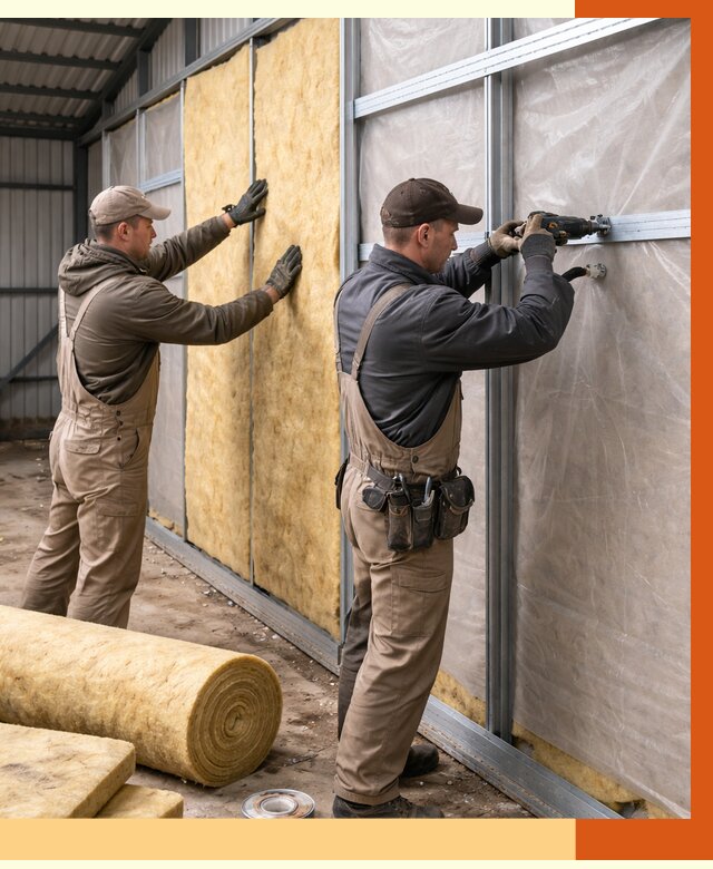 Утепление металлического ангара в Старой Руссе от 4840 руб/м2 — услуги под ключ | ТепломастерСрс