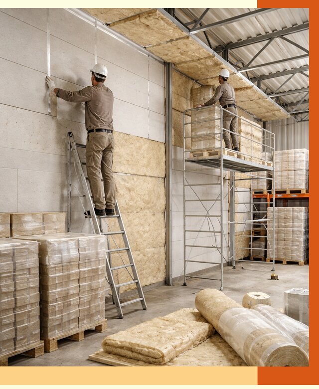 Утепление склада готовой продукции в Старой Руссе от 1987 руб./м2 — комплексно | ТепломастерСрс