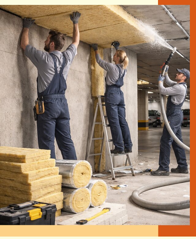 Утепление паркинга в Старой Руссе от 6929 руб./м2 — работы под ключ | ТепломастерСрс