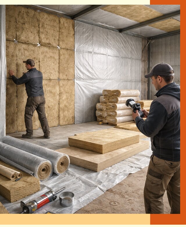 Утепление теплого склада в Старой Руссе под ключ от 11719 руб/м² | ТепломастерСрс