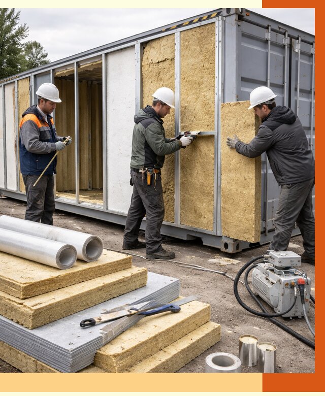 Утепление морского контейнера в Старой Руссе от 3821 руб. под ключ | ТепломастерСрс