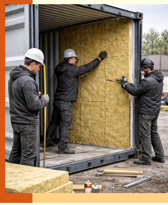 Утепление морского контейнера в Старой Руссе: надежная теплоизоляция и защита