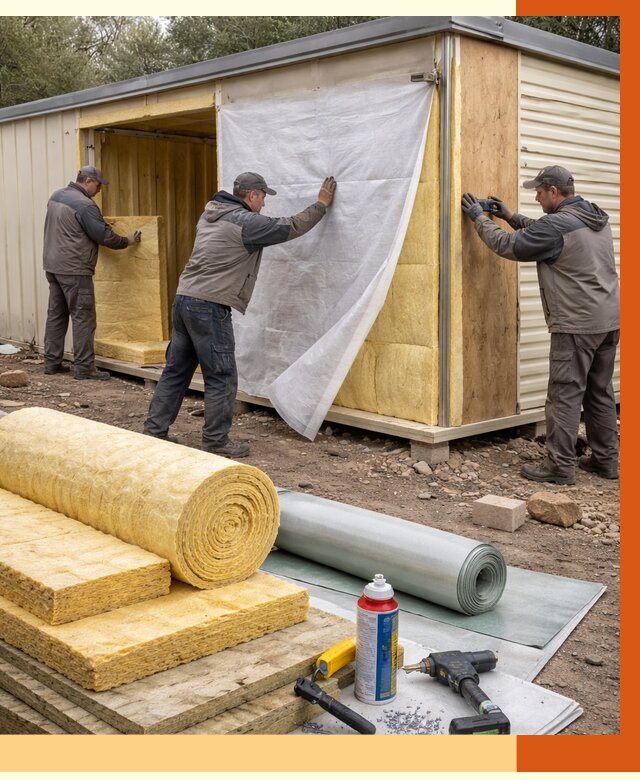 Утепление строительной бытовки в Старой Руссе от 12738 руб. под ключ | ТепломастерСрс