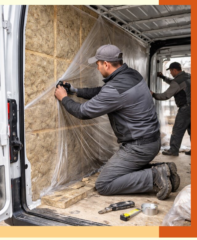 Утепление фургона в Старой Руссе от 16814 руб/м2 — утепление фургона ППУ и кузова | ТепломастерСрс