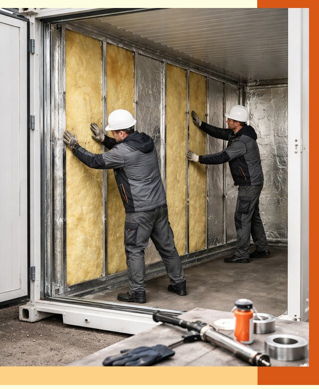 Утепление рефрижераторного контейнера в Старой Руссе от 45855 руб./м² | ТепломастерСрс