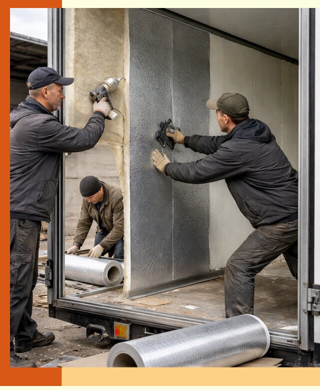 Утепление холодильного кузова в Старой Руссе — монтаж и теплоизоляция