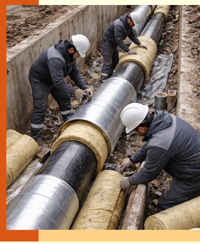 Утепление теплотрассы в Старой Руссе: утеплительные работы и материалы