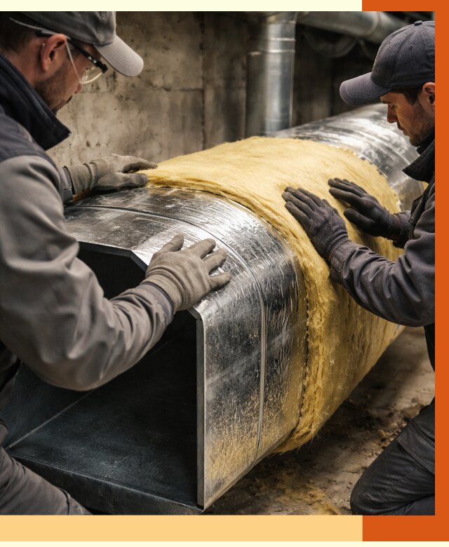 Утепление воздуховодов в Старой Руссе от 4280 руб. — теплоизоляция вентиляции | ТепломастерСрс