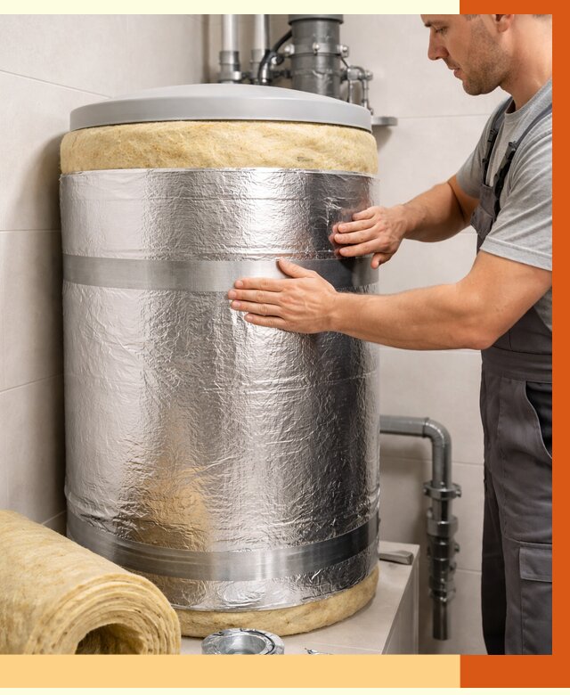 Утепление бойлера в Старой Руссе от 4586 руб. под ключ | Утепление ППУ | ТепломастерСрс