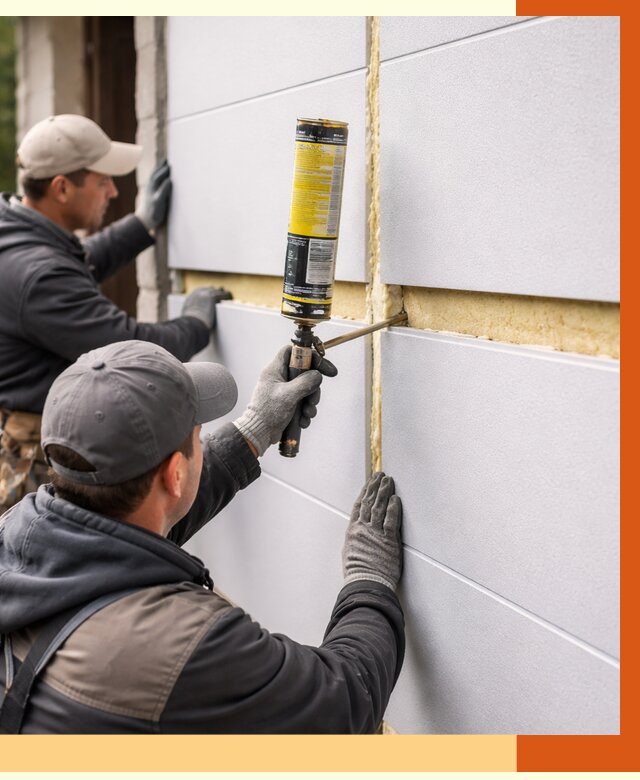 Утепление сэндвич панелей ППУ в Старой Руссе от 4280 руб. за м2 | ТепломастерСрс