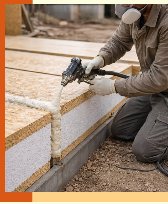 Утепление СИП-панелей пенополиуретаном (ППУ) в Старой Руссе