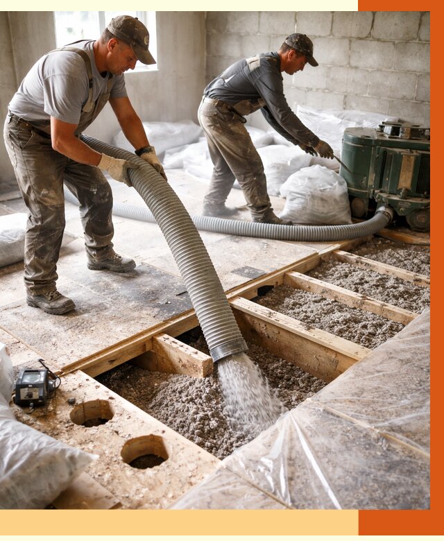 Заполнение пустот перекрытий в Старой Руссе от 4586 руб. под ключ | ТепломастерСрс