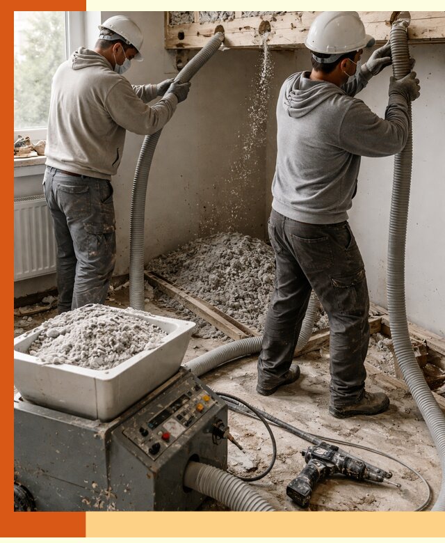 Заполнение пустот перекрытий пеной и наполнителями в Старой Руссе