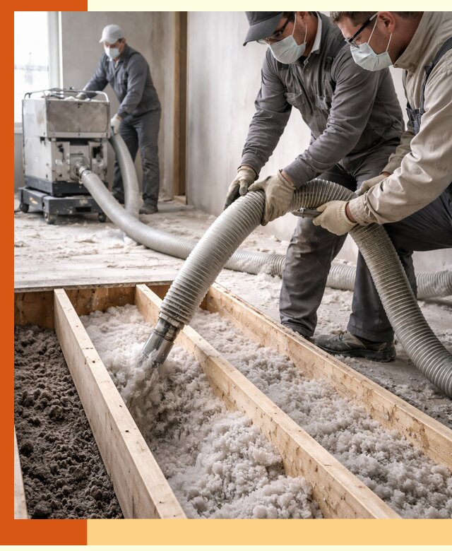 Заполнение полостей межэтажного перекрытия в Старой Руссе эффективно и герметично