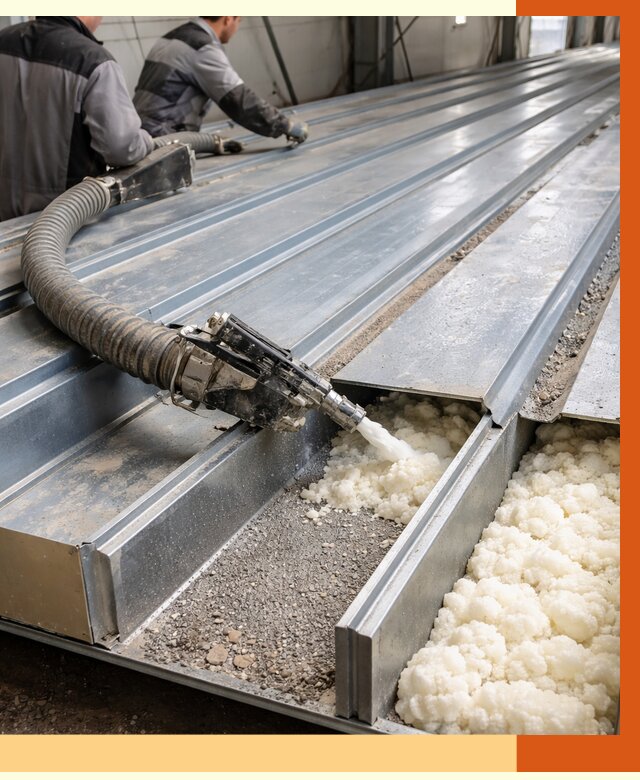 Заполнение пустот кровельных панелей в Старой Руссе от 7337 руб. под ключ | ТепломастерСрс