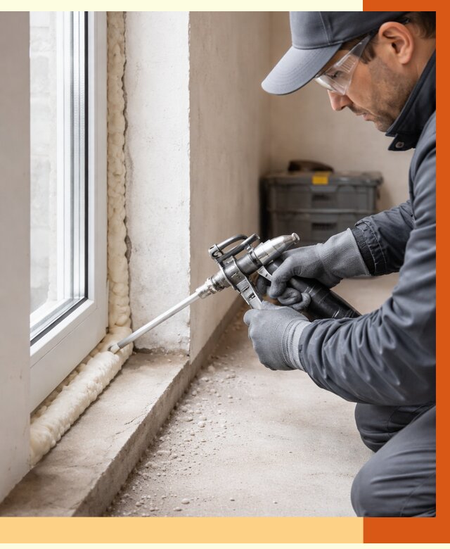 Герметизация стыков ППУ в Старой Руссе от 1681 руб. за м2 — утепление примыканий под ключ | ТепломастерСрс