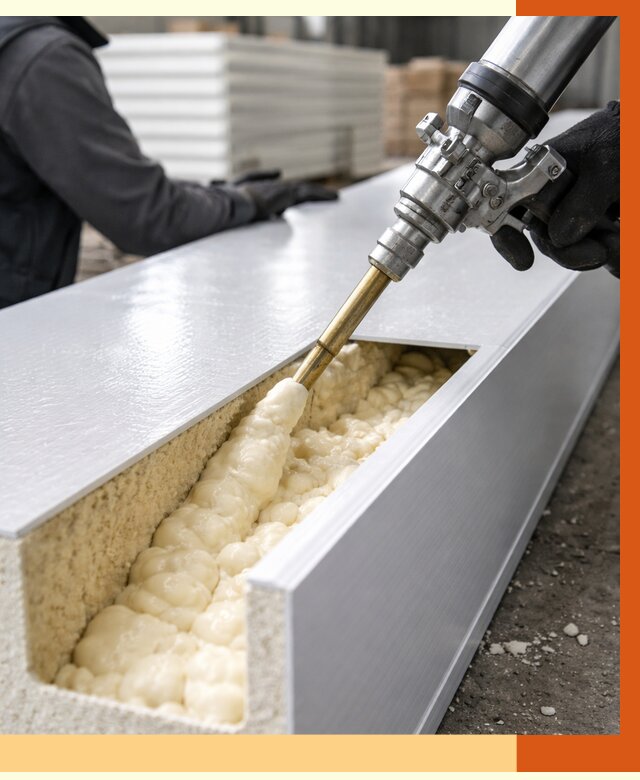 Заполнение пустот холодильных панелей в Старой Руссе от 7643 руб. | ТепломастерСрс